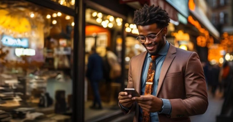 young-man-suit-smiling-reading-message-phone-while-standing-busy-evening-street_166373-5613