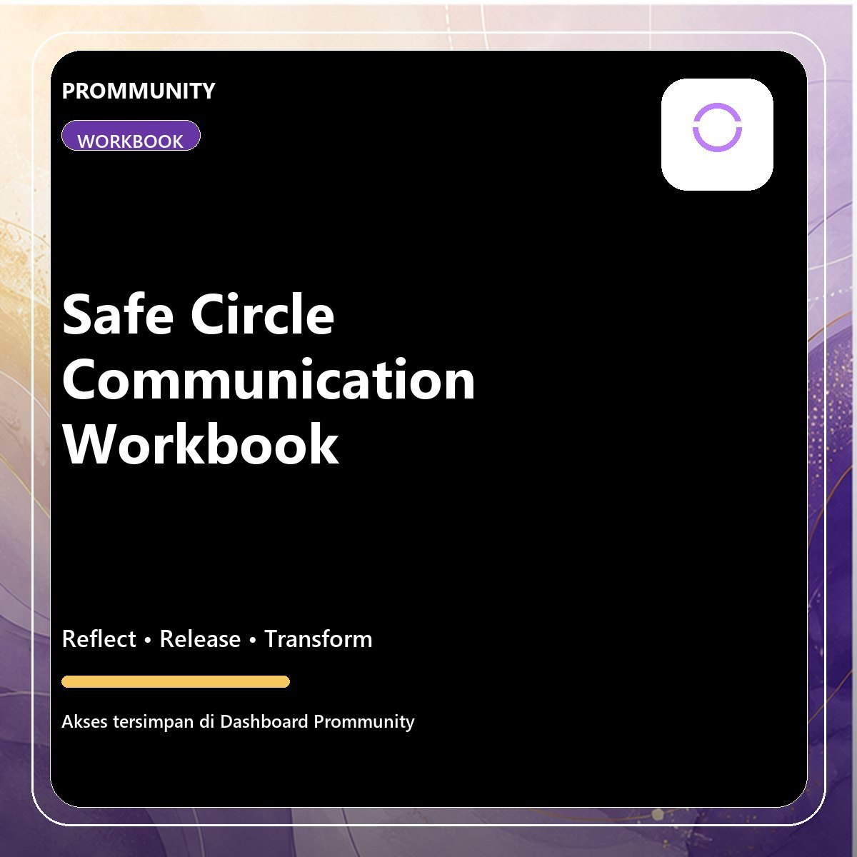 Safe Circle Communication Workbook - Graphic Cover Safe Circle Communication Workbook graphic product cover