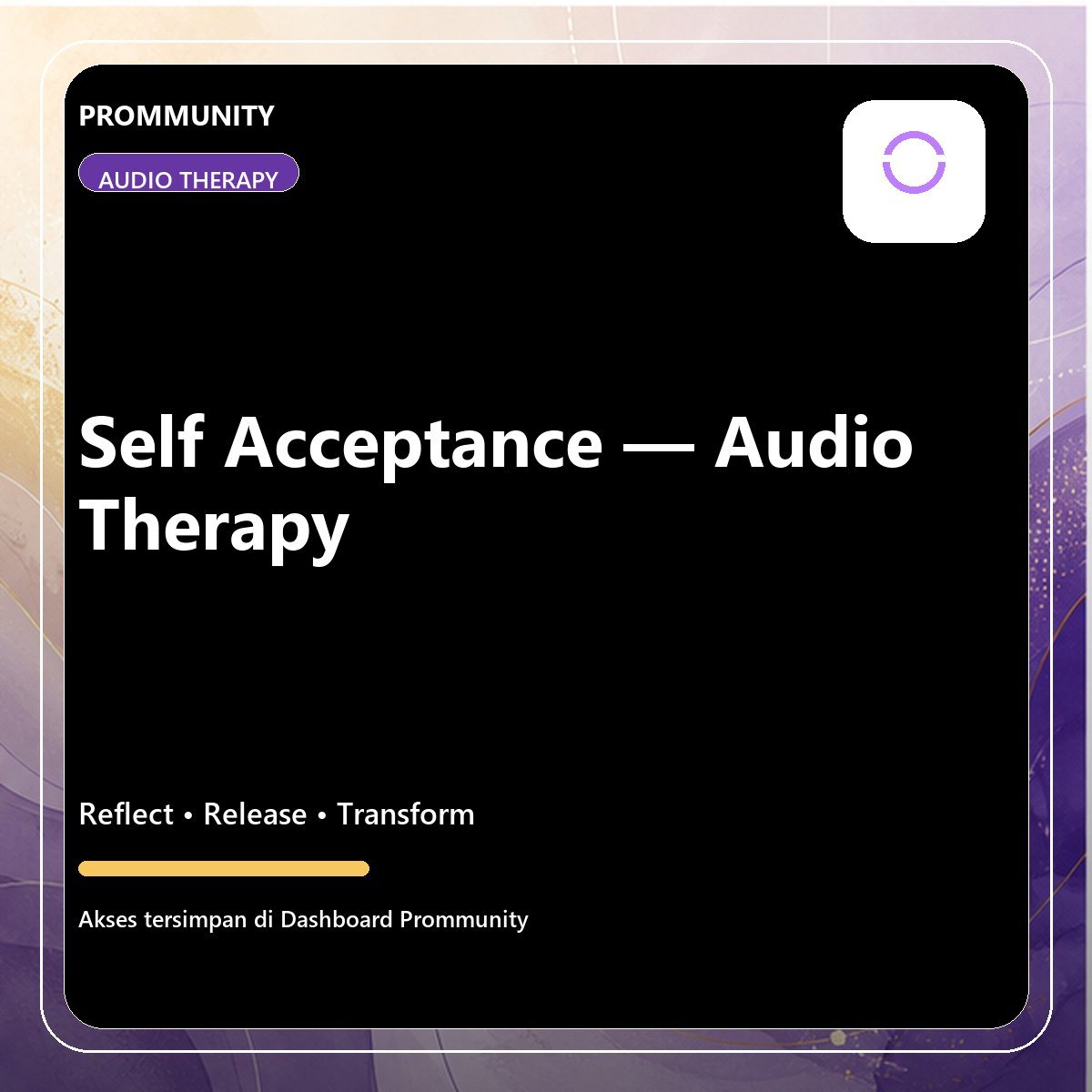Self Acceptance – Audio Therapy graphic product cover